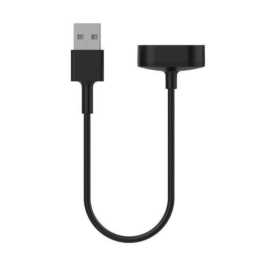 Black USB charging cable with 2-pin connector, for Fitbit Inspire smartwatch