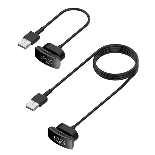 Black dual charging cable with USB ends and Y-shaped connector