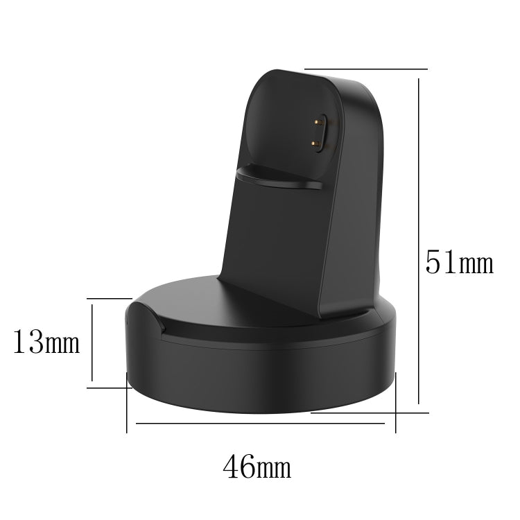 Magnetic charging dock dimensions: 46mm wide, 51mm tall, 13mm deep