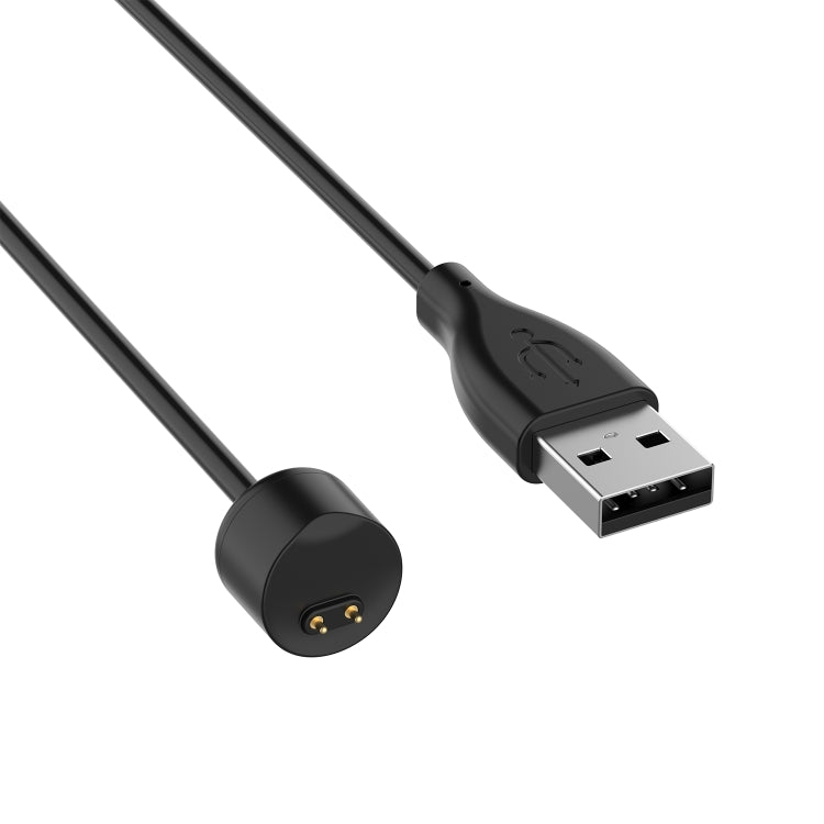 USB-A plug and magnetic charging connector on a black cable.