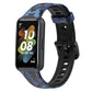 TPU watch band with blue camouflage pattern and perforated strap holes for secure fit