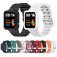 Multi-color silicone integrated smartwatch bands lineup with metal clasp hardware