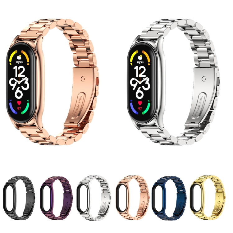 Assorted metal watch bands set in multiple colors, link design