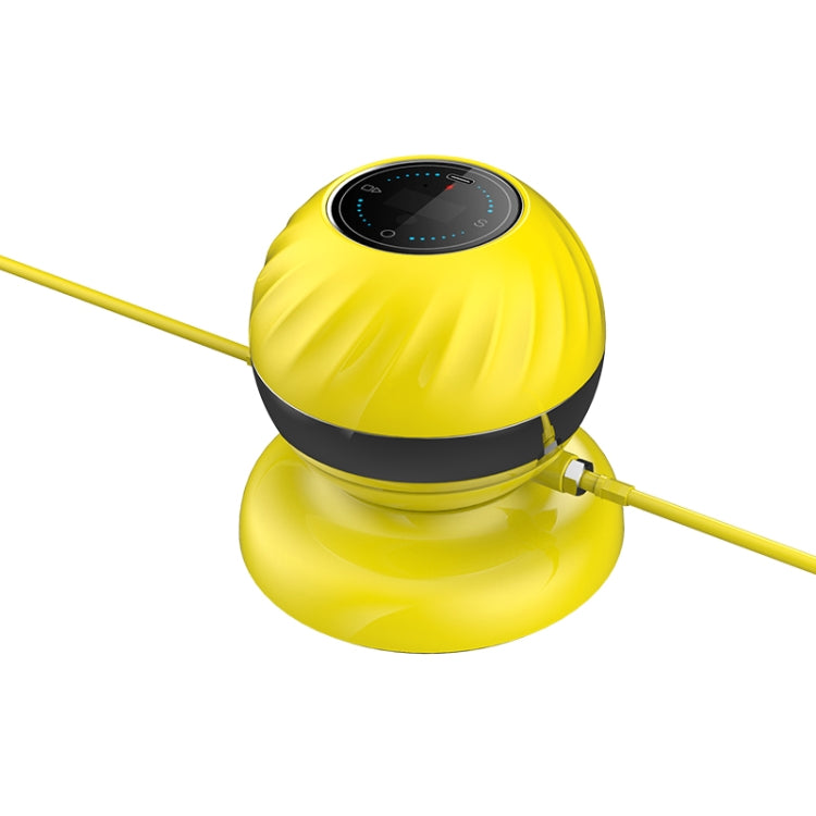 Yellow electronic counting skipping rope machine with digital display and rope handles