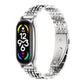 Silver metal watch band with seven-bead links for Xiaomi Mi Band 7 / 7 NFC