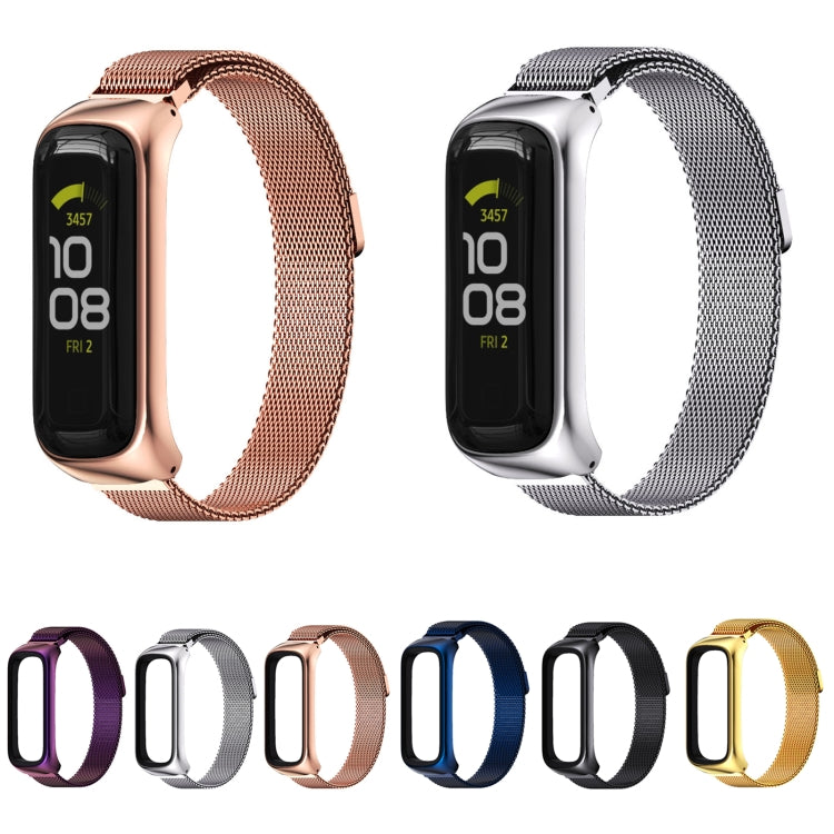 Magnetic stainless steel watch bands set with rose gold, silver, and mixed color straps