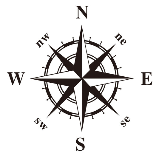D-366 Compass Pattern Car Modified Decorative Sticker, D-366