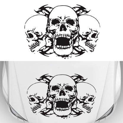 D-923 Three Skulls Pattern Car Modified Decorative Sticker, D-923