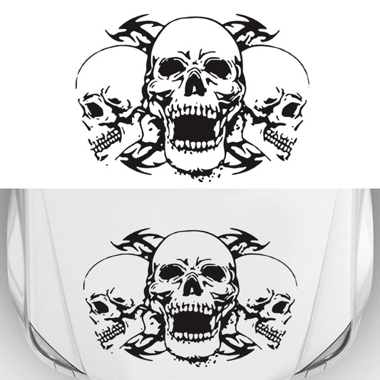 D-923 Three Skulls Pattern Car Modified Decorative Sticker, D-923