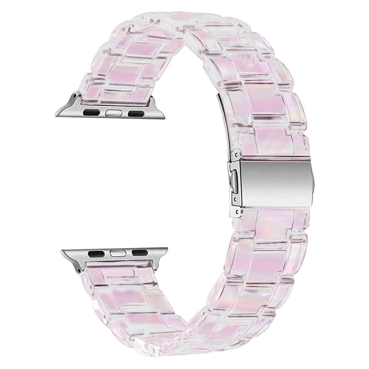 Three-Bead Translucent Watch Band For Apple Watch Series, 7 45mm / 6&SE&5&4 44mm / 3&2&1 42mm, 7 41mm / 6&SE&5&4 40mm / 3&2&1 38mm