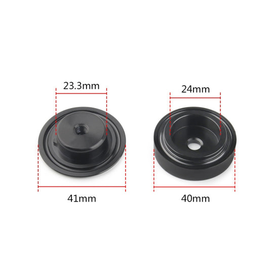Black rear wiper arm cover with size measurements: 40mm and 41mm diameter