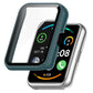 Green integrated tempered glass watch case with clear front screen protector