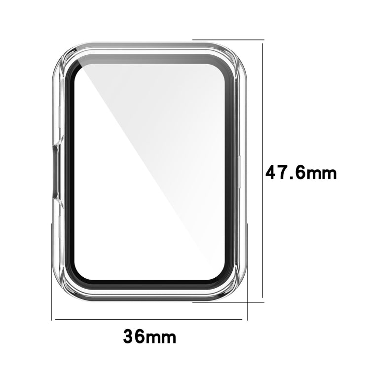 Integrated tempered glass watch case size: 36mm x 47.6mm
