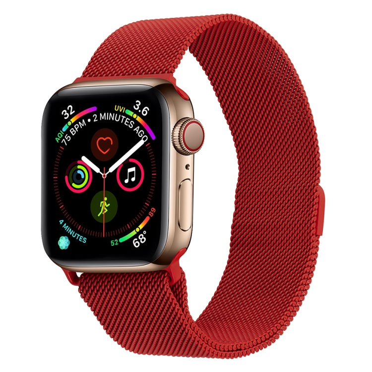 Milanese Stainless Steel Watch Band For Apple Watch Series, 7 45mm / 6&SE&5&4 44mm / 3&2&1 42mm, 7 41mm / 6&SE&5&4 40mm / 3&2&1 38mm