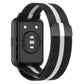 Black Milanese magnetic watch band with white stripe mesh for Huawei Watch Fit 2