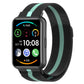 Black Milanese magnetic watch band with teal stripe mesh for Huawei Watch Fit 2