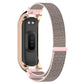 Nylon loop watch band for Galaxy Fit 2 with grey weave and rose-gold frame