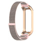 Nylon loop watch band for Galaxy Fit 2 with rose-gold metal frame and grey strap