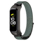 Nylon loop watch band for Galaxy Fit 2 with army-green woven strap and black frame