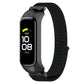 Nylon loop watch band for Galaxy Fit 2 with black woven strap and black frame