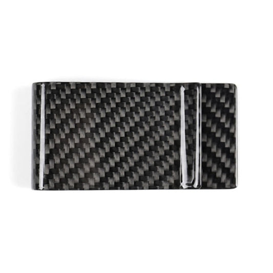 Carbon fiber card holder wallet with metal money clip, horizontal view