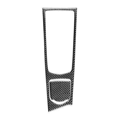 Carbon fiber style central control panel trim sticker with lower inset