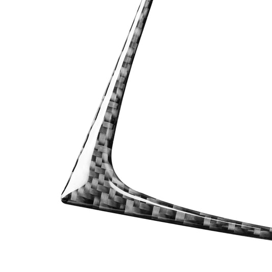 Carbon fiber weave corner trim piece for central control panel sticker