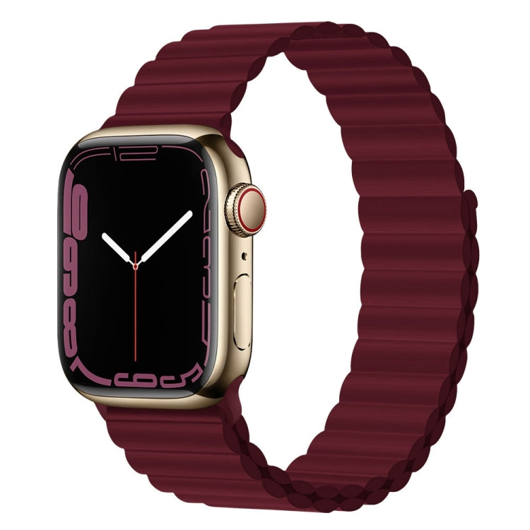 Silicone Magnet Watch Band For Apple Watch Series, 7 45mm / 6&SE&5&4 44mm / 3&2&1 42mm, 7 41mm / 6&SE&5&4 40mm / 3&2&1 38mm
