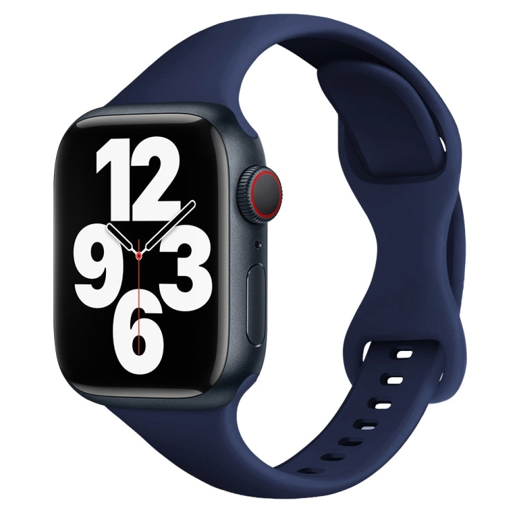 Small Waist Butterfly Buckle Watch Band For Apple Watch Series, 7 45mm / 6&SE&5&4 44mm / 3&2&1 42mm, 7 41mm / 6&SE&5&4 40mm / 3&2&1 38mm