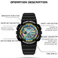Sanda 3137 TPU Strap Luminous Waterproof Dual Display Electronic Watch