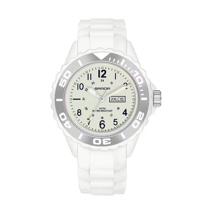SANDA 1053 Womens TPU Strap Dual Display Waterproof Electronic Watch