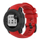 Silicone sports watch band in red, with adjustable buckle and vented strap segments