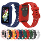 Multi-color silicone watch bands with square smartwatch holders, assorted straps and clasps