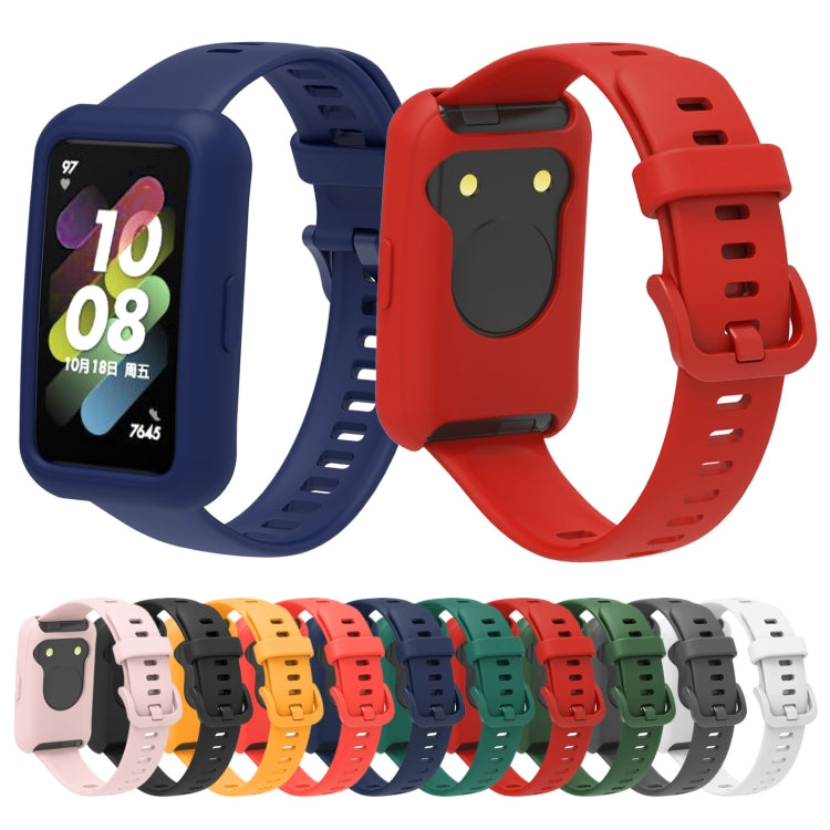 Multi-color silicone watch bands with square smartwatch holders, assorted straps and clasps