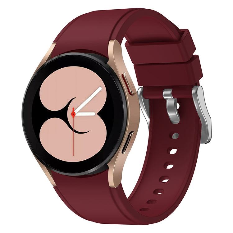 Wine red silicone watch band with metal clasp and perforated strap holes