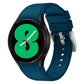 Dark blue silicone watch band with metal clasp and perforated strap holes