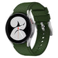 Army green silicone watch band with metal buckle and multiple adjustment holes