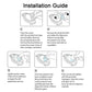 Installation guide for 44mm smartwatch screen protector hydrogel film, apply steps