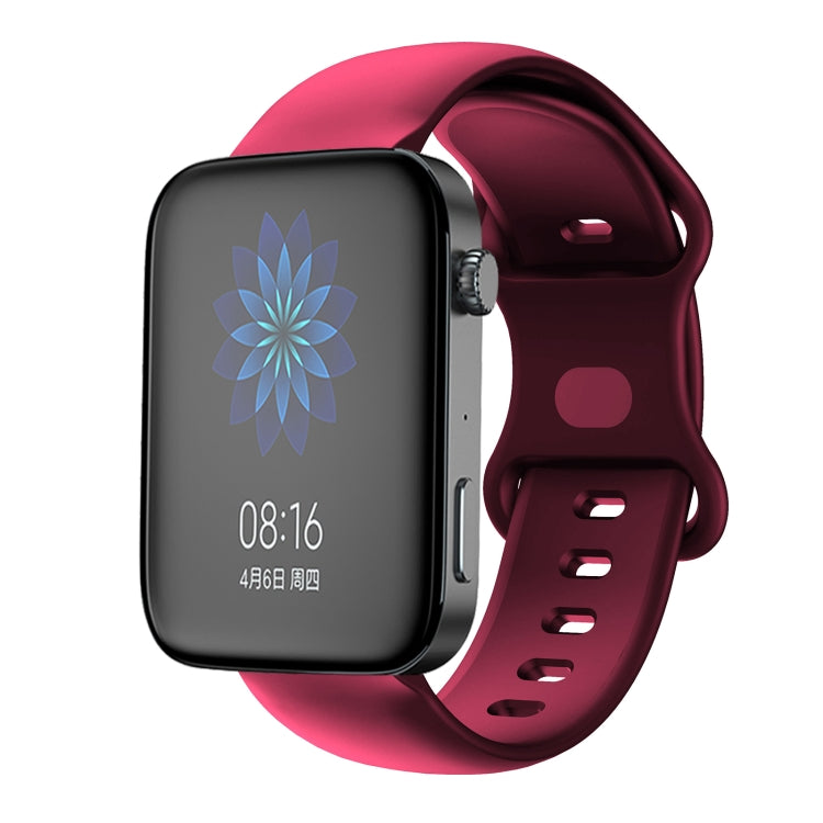 Butterfly Buckle Silicone Watch Band, For Xiaomi Mi Watch 18mm