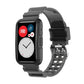 Integrated transparent silicone watch band, transparent black, link-style strap