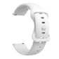 Silicone watch band with butterfly buckle, white, with pin and strap holes