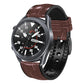 Brown textured silicone watch band with perforations and metal buckle for Huawei Watch GT3 Pro 46mm