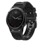 Black silicone and leather quick-release watch band for Garmin Fenix 7X