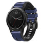 Dark blue silicone and leather quick-release watch band for Garmin Fenix 7X