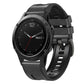 Charcoal grey silicone and leather quick-release watch band for Garmin Fenix 7X
