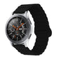 Black silicone watch band with reverse buckle and magnetic clasp, segmented links.