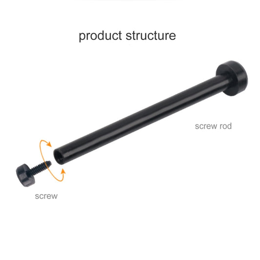 Black watch band screw rod with matching screw for Amazfit T-Rex strap