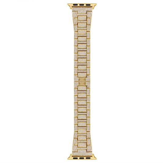 Diamond Metal Watch Band For Apple Watch Series, 7 45mm / 6&SE&5&4 44mm / 3&2&1 42mm, 7 41mm / 6&SE&5&4 40mm / 3&2&1 38mm