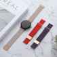 Assorted magnetic buckle watch bands with metal clasps in beige, red, purple, and black