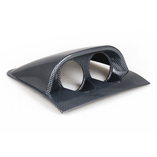 Carbon fiber dash gauge pod mount holder with two circular openings